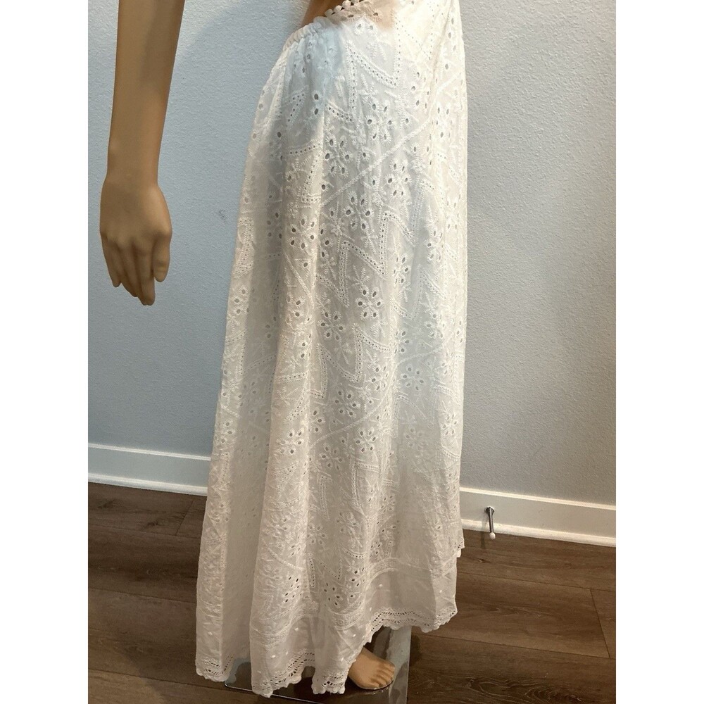 Mable White Merletto Eyelet Cut Out Maxi Dress - Medium NWOT - Picture 9 of 16